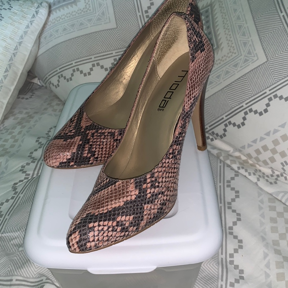 Snakeskin heels